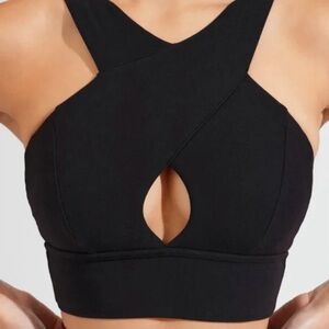 BuffBunny Harmony Halter Sports Bra Onyx Black- Size M